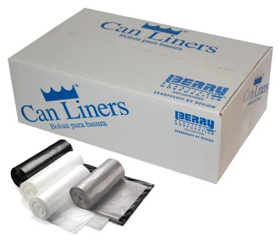 Can Liners, Clear, 45 Gallons, 40 x 46 In., 100-Ct.