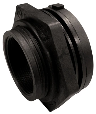 Pipe Fitting, PVC Bulkhead Fitting, 2 In.