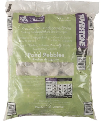 Decorative Landscape Pond Pebbles,.5-Cu. Ft.