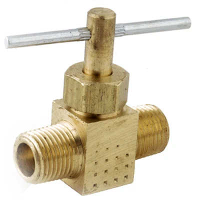 Straight Needle Valve Fitting,Lead-Free, 1/4-In. MPT