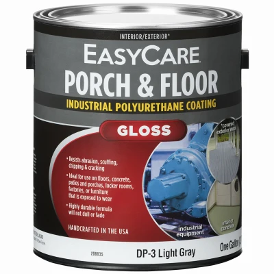 Interior/Exterior Gloss Polyurethane Porch & Floor Enamel, Light Gray, 1 Gallon