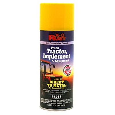 Rust-Preventative Spray Paint & Primer, Direct-to-Metal, Truck, Tractor, Implement & Equipment, John Deere Yellow, 12 oz.
