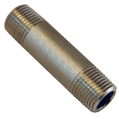 Stainless Steel Pipe Nipple, 1/8 In. x Short