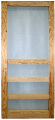 Wood 3-Bar Screen Door, Charcoal Screen, 32 x 80 In.