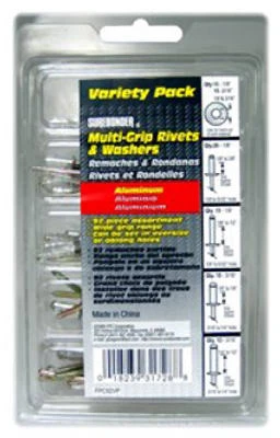 92-Pack Multi Grip Rivets & Washers