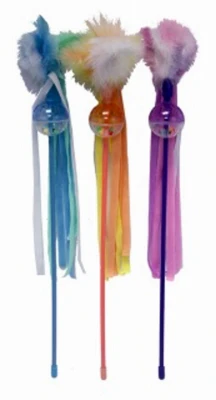 Cat Toy, Teaser Wand, Assorted Colors, 18-In.