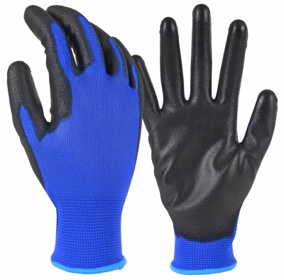 Polyurethane-Coated Work Glove, Blue, Men's L