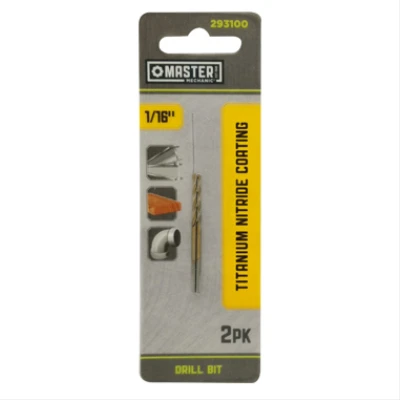 1/16 x 1-7/8 In. High-Speed Steel Drill Bit, Titanium Nitride Coated