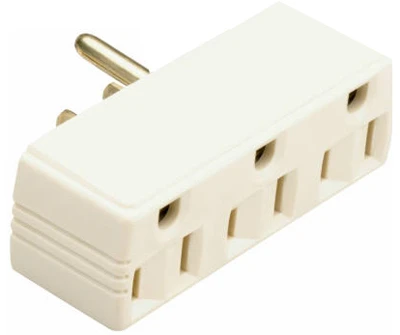 Pass & Seymour Single-To-Triple Tap Receptacle Adapter