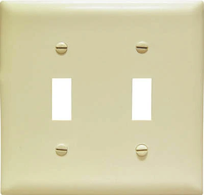 Pass & Seymour Ivory 2-Toggle Nylon Wall Plate