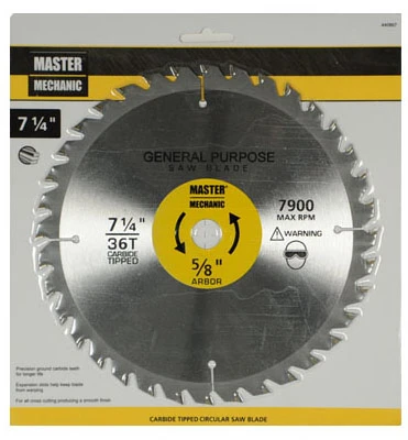 Smooth-Cut Combo Circular Saw Blade, 36-Tooth x 7-1/4 In.