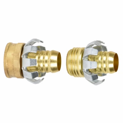 Clincher Repair Set, Brass, 5/8 In. Male/Female Hose