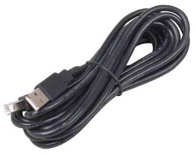 USB 2.0 A to B Cable, Black, 6 Ft.