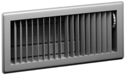 Floor Register, Steel, White, 2 x 10-In.