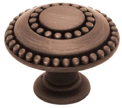 Double Bead Cabinet Knob, Venetian Bronze, 1.5-In.
