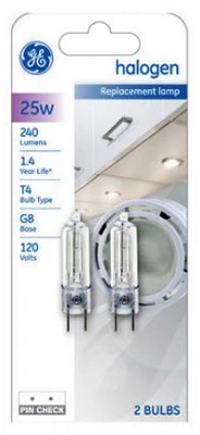 T4 Quartz Halogen Light Bulbs, 25 Watt, 2-Pk.