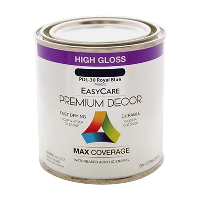 Premium Decor Royal Blue Gloss Enamel Paint, 1/2 Pt.