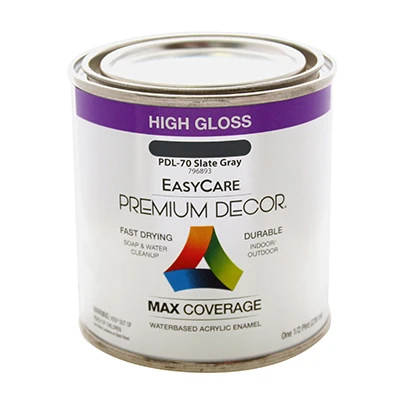 Premium Decor Slate Gray Gloss Enamel Paint, 1/2 Pt.