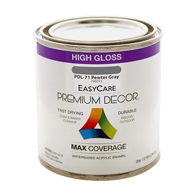 Premium Decor Pewter Gray Gloss Enamel Paint, 1/2 Pt.