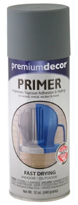 Premium Decor Spray Primer, Gray, 12 oz.