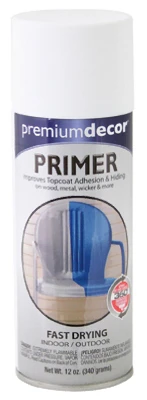 Premium Decor Spray Primer, White, 12 oz.
