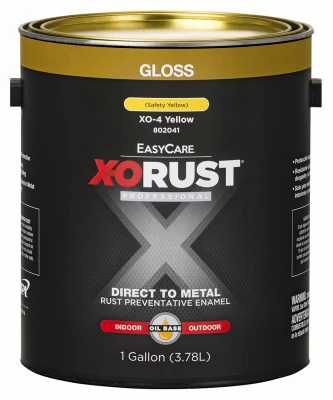 X-O Rust Premium Anti-Rust Oil-Base Paint, Safety Yellow, 1 Gallon