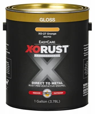 X-O Rust Premium Anti-Rust Oil-Base Paint, Gloss Orange, 1 Gallon