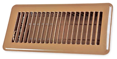 Floor Register, Steel, Brown, 4 x 10-In.