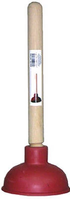 Force Cup Toilet Plunger, 4 x 9 In.
