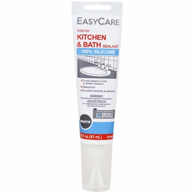Kitchen & Bath Silicone Sealant, White, 2.8-oz.