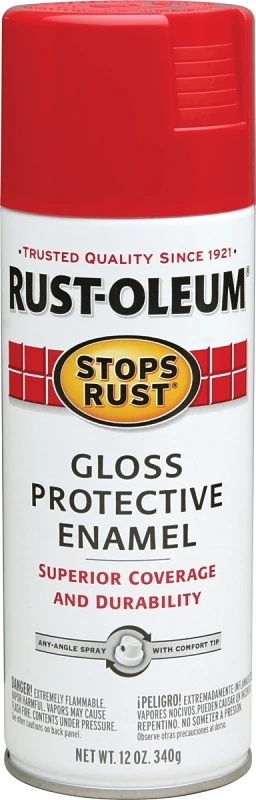 Stops Rust Spray Enamel, Sunrise Red Gloss, 12-oz.
