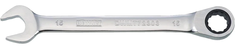 MetricRatcheting Combination Wrench, Long-Panel, 15mm
