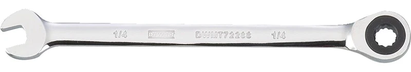 SAE Ratcheting Combination Wrench, Long-Panel, 1/4 In.