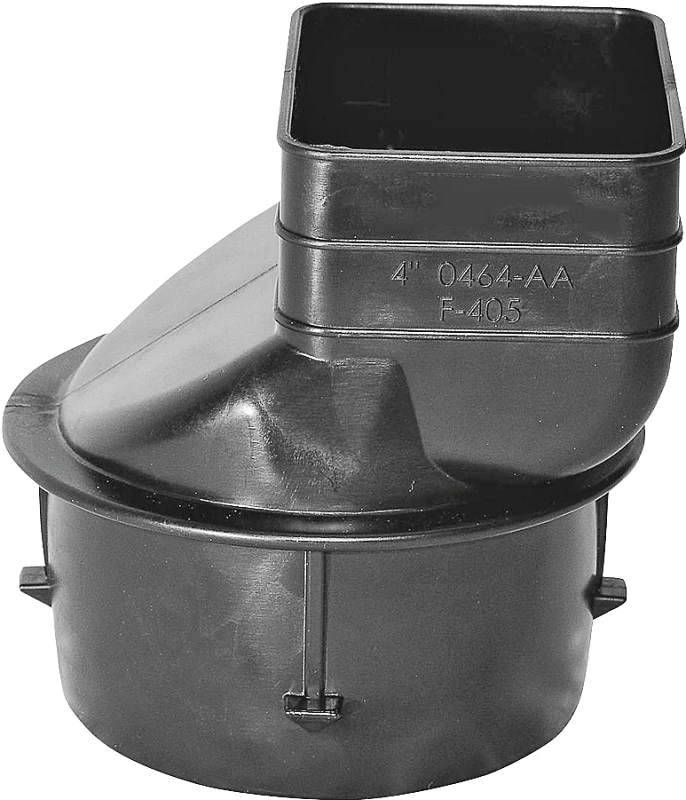 Adapter, Round Poly Drain Tube, 4 In. Downspout, 2 In. x 3 In. x 4 In.
