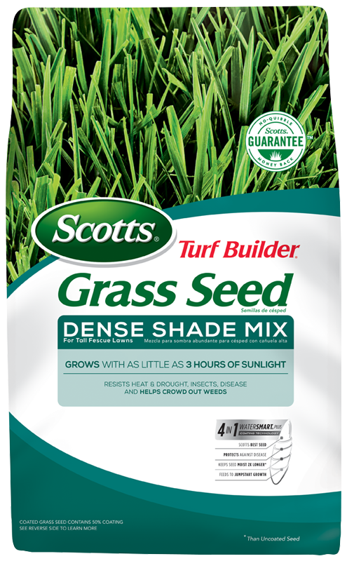 Turf Builder Grass Seed Dense Shade Mix for Tall Fescue Lawns, 3 Lbs.