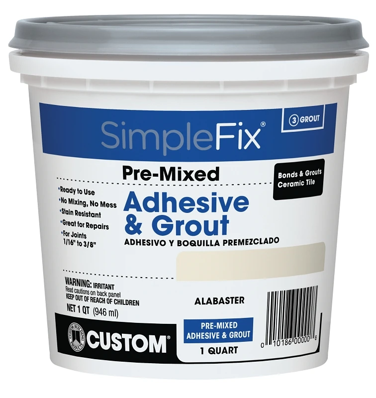 Alabaster Pre-Mixed Adhesive & Grout, Qt.