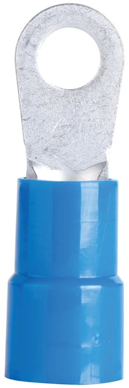 Ring Terminals, 6 AWG, Blue, 1/2-In., 4-Pk.