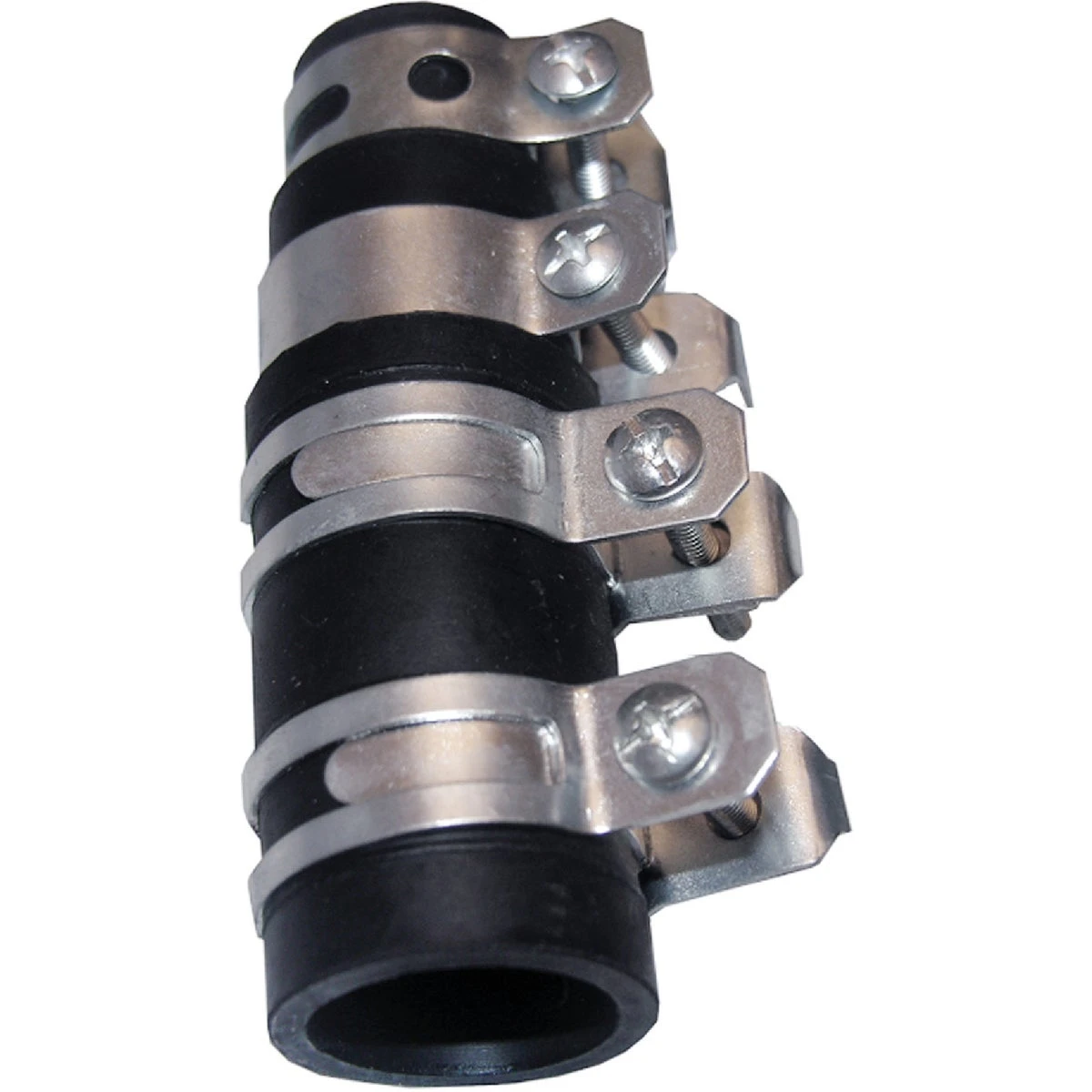 Black Rubber,Dishwasher/Disposal Drain Hose Connector With Clamps,Carded