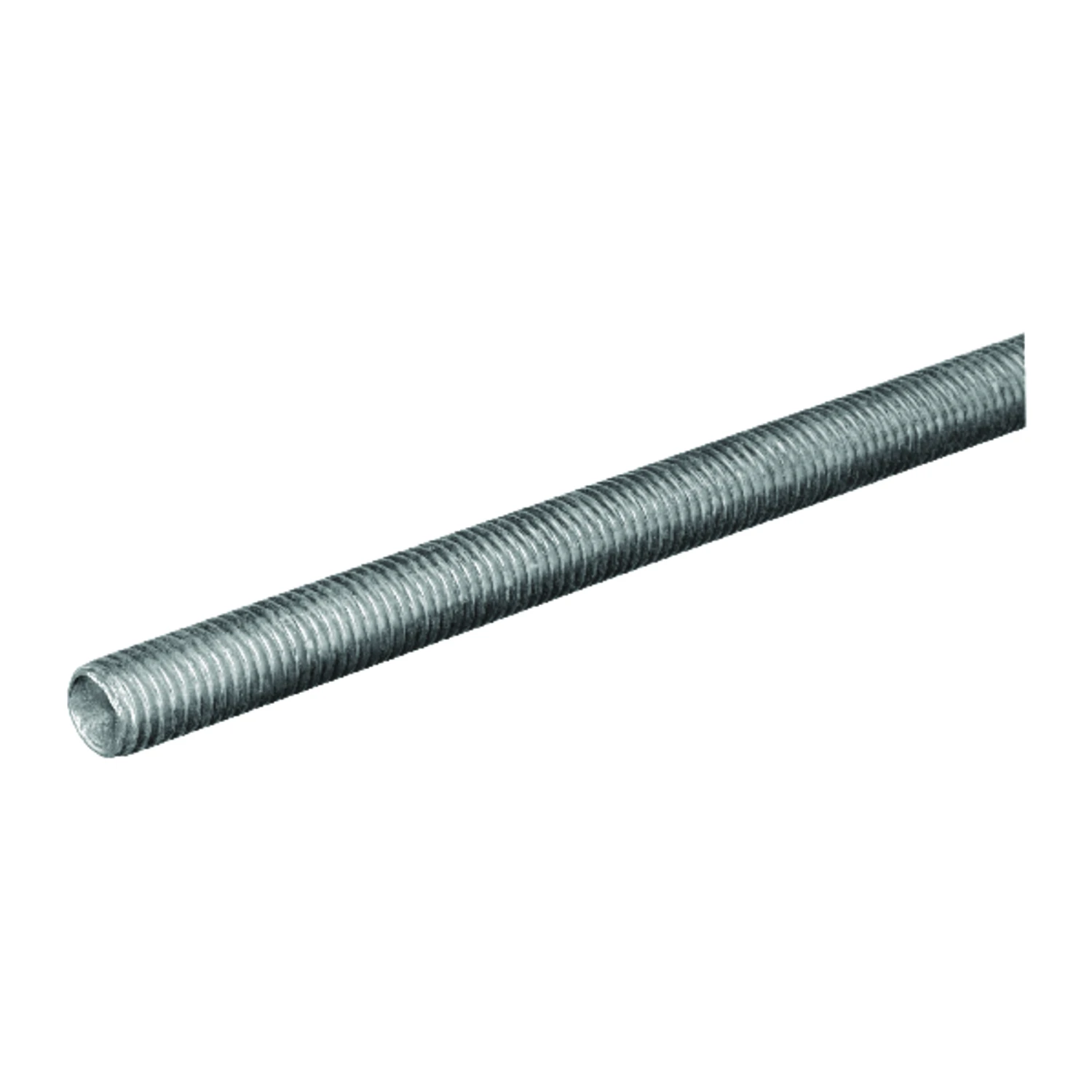 Threaded Steel Rod, Zinc Plated, 16 TPI, 3/8 x 12 In.