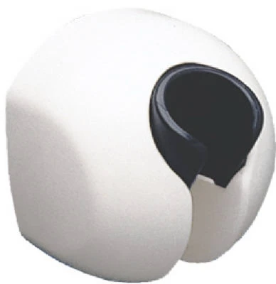 White Shower Wall Screw Or Adhesive Mount For Tapered Nut Hose