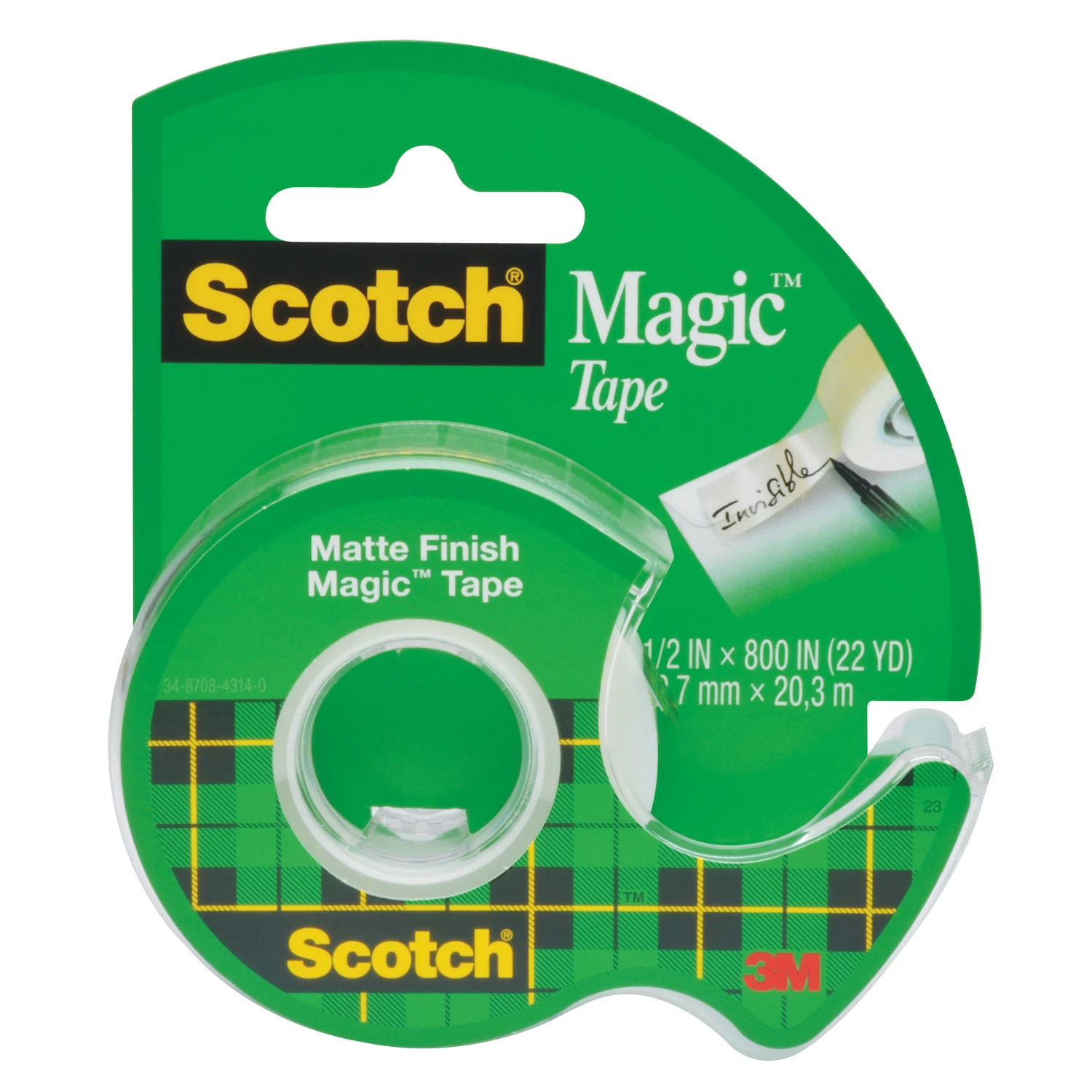Magic Transparent Tape, 1/2 x 800 In.