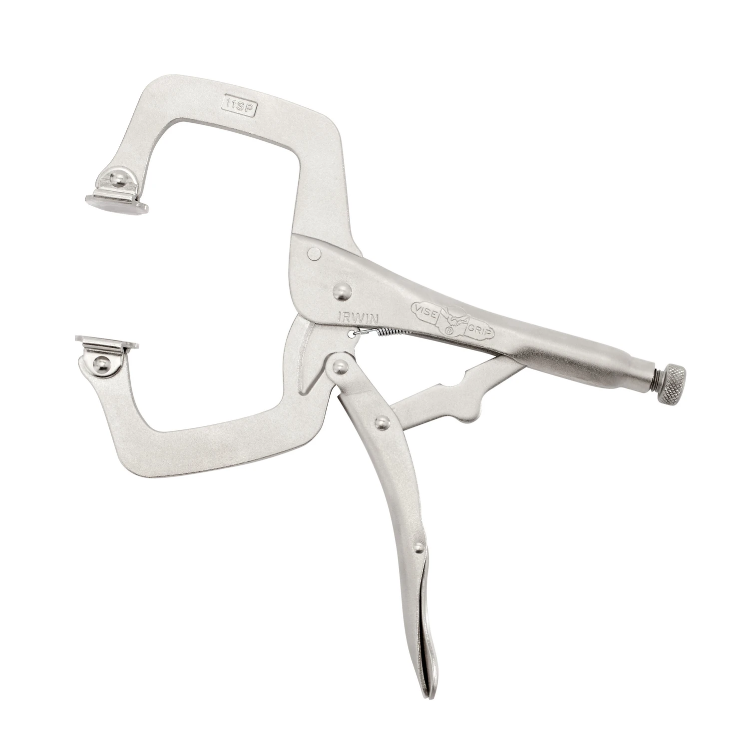 Vise-Grip Locking C-Clamp With Swivel Pads, 11 In.
