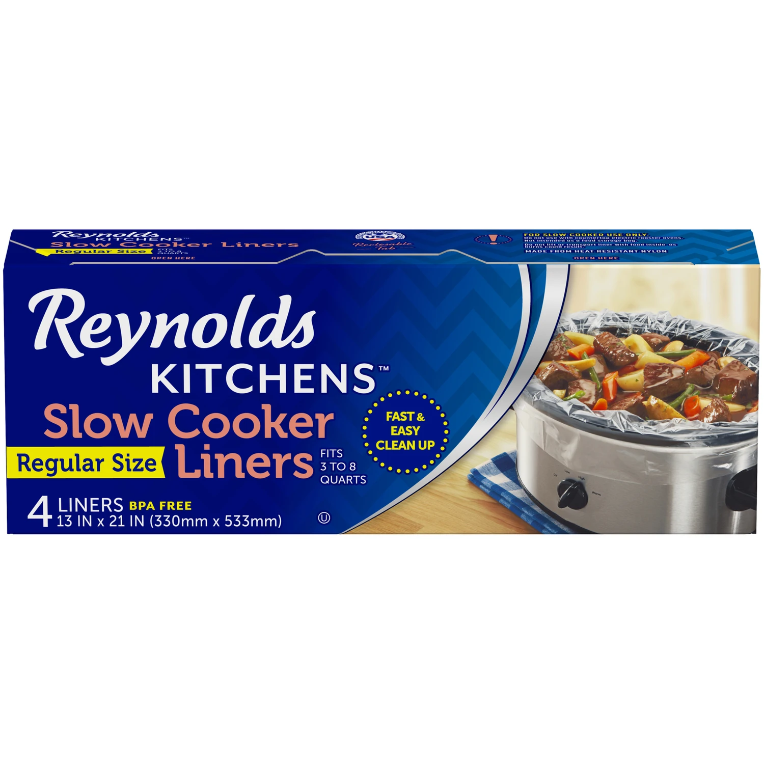 Slow Cooker Liner, Round or Oval, 4-Ct.