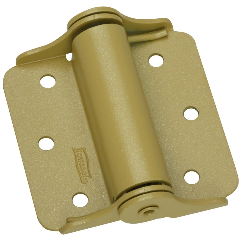 Spring Hinge, Brass, 3-In., 2-Pk.