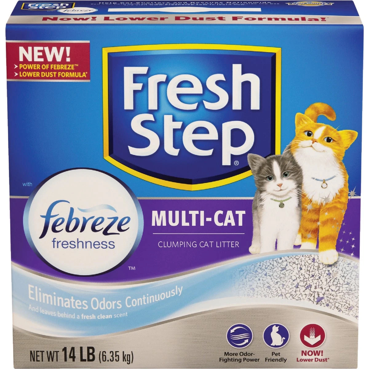 Cat Litter, Multi-Cat Scoopable, Scented, 14 Lbs.