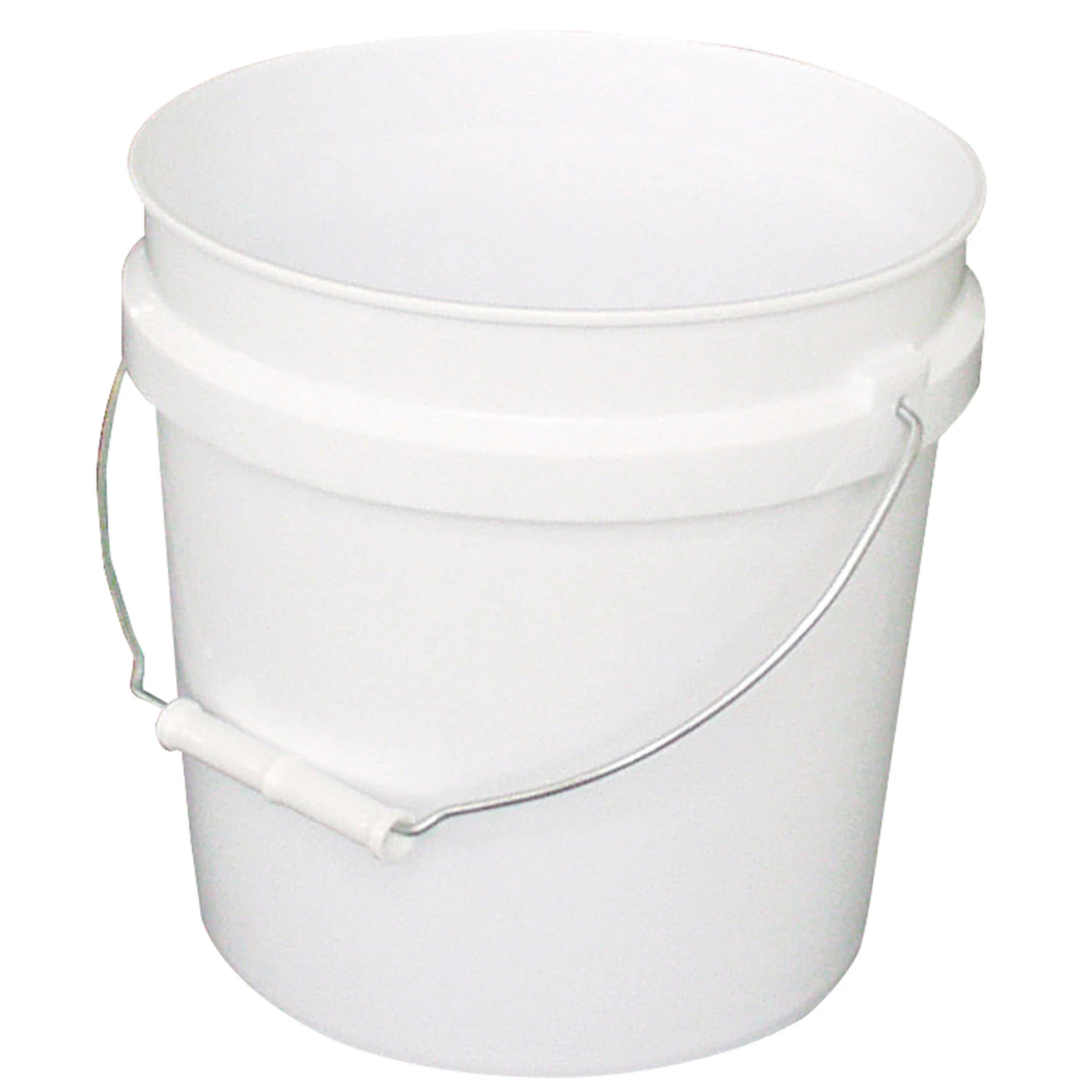 Industrial Pail, White Plastic, 2-Gallons