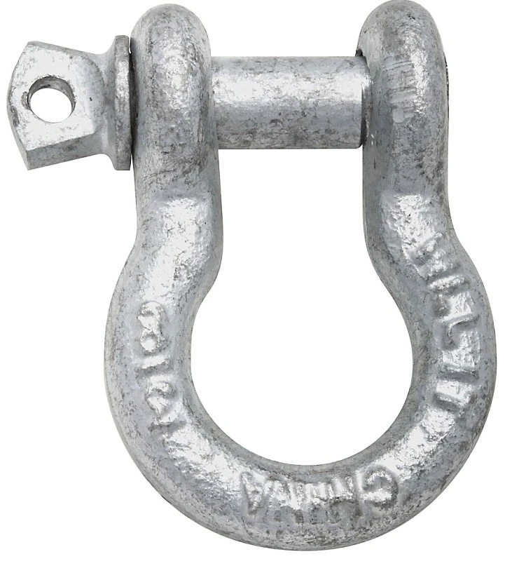 Galvanized Anchor Shackle with Screw Pin, 3/8 In.