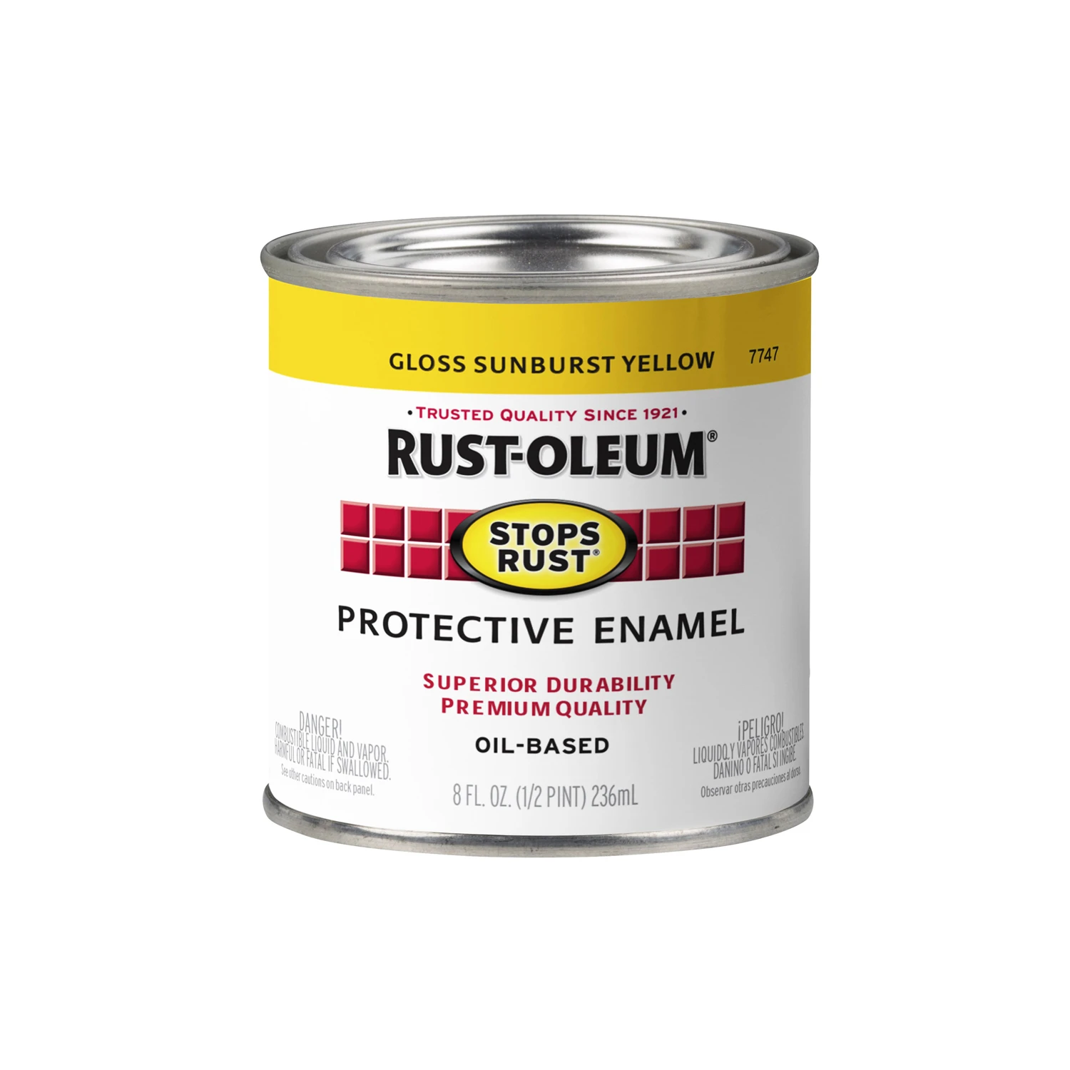 Stops Rust Sunburst Yellow Oil-Based Paint, 1/2-Pint