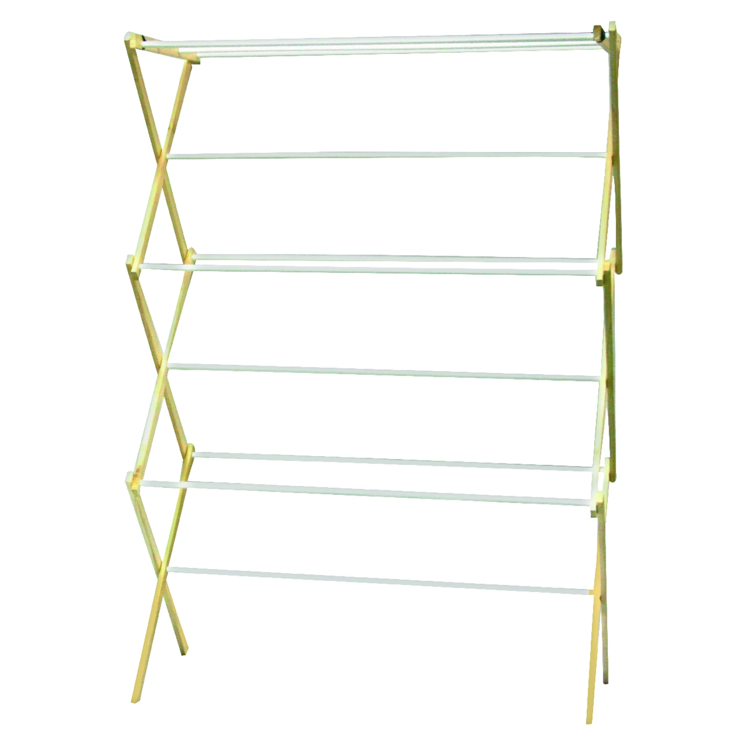 Wood Clothes Drying Rack, 10 Dowels, 25 Ft.