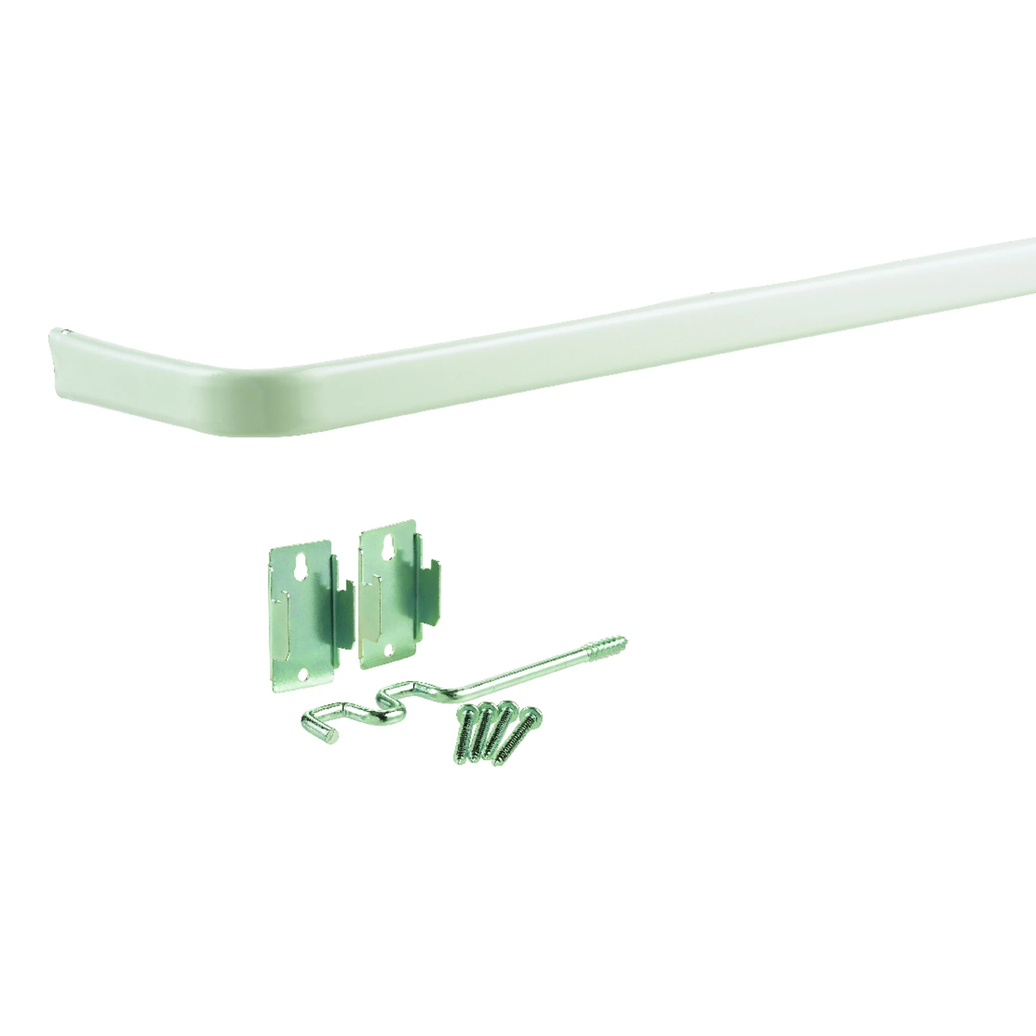 Double Curtain Rod, White, 48 to 86 In.